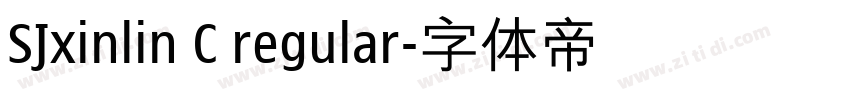 SJxinlin C regular字体转换 SJxinlin C regular字体转换